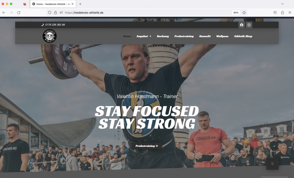 HK Athletik Website by Gilz-Art